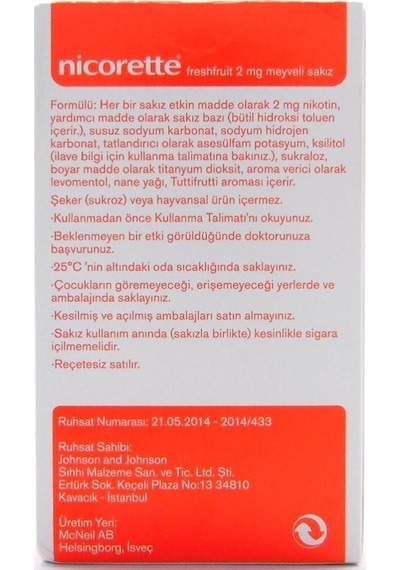 Freshfruit 2 mg 30 Meyveli Nikotin Sakızı