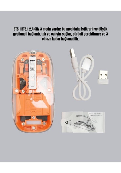 Hafif Ve Taşınabilir Fare 43 Gram Otomatik Uyku Modlu 1