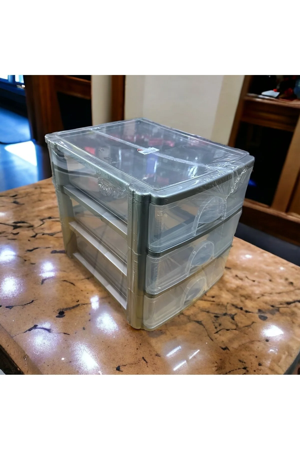 3 Çekmeceli A4 Kağıtlık, Organizer Evrak Rafı, Dosya Rafı Beyaz