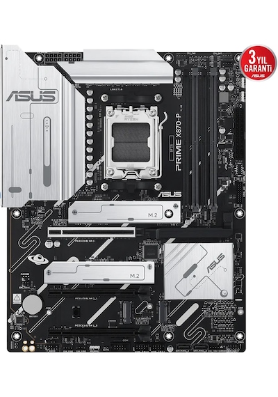 Asus Prıme X870-p, 4xddr5, 4xm.2, Hdmı, Dp, Type-c, Am5 Soket Gamıng Anakart
