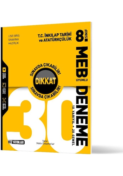 Hız 8. Sınıf 30 Lu T.c. İnkılap Tarihi Ve Atatürkçülük Deneme