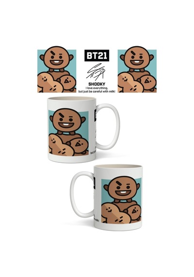 Bt21 Shooky Temalı Beyaz Kupa Bardak Sevgiliye Arkadaşa Hediye Beyaz
