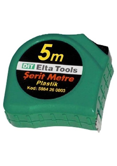 Elta Şerit Metre 19 Mm Stoplu Plastik İzeltaş Yan Markası 5 Metre