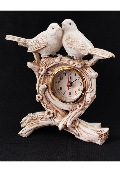 Tutku Akrilik Quartz Masa Saati Çiçek Desenli
