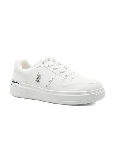 U.S. Polo Assn. Alka 6fx Bej Kadın Sneaker 19-beyaz