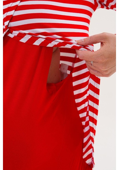 Mecit Pijama Mecit 6303 Kırmızı Likralı Spor Hamile Lohusa Pijama Takımı