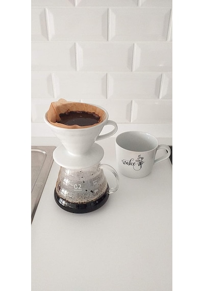 Horecamark V60 02 Dripper. Seramik. Beyaz