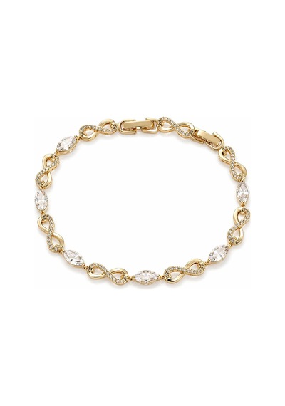 Cm Jewelry Zirkon Taşlı Sonsuzluk Bileklik Gold Şık Kadın Bileklik Altın