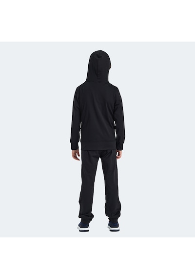 Slazenger NOON Çocuk Fermuarlı Kapüşonlu Cepli Siyah / Siyah Eşofman Takımı