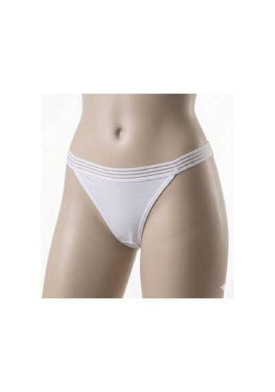 3 Adet İmer Bayan Modal İnce Tül Çizgili Lastik Bikini Külot 4274 Beyaz