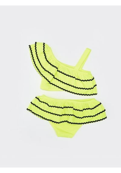 Deep Beach Sutaşı Detaylı Kız Çocuk Bikini Takım Antrasit