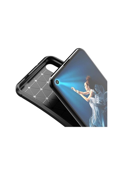 Apsuwa Huawei Nova 5t Kılıf Negro Karbon Fiber Silikon