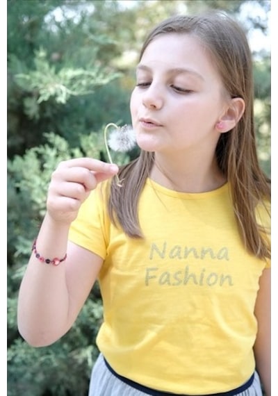 Vintage Pamuk Tişört Sarı Nanna Fashion 2022-G-0003