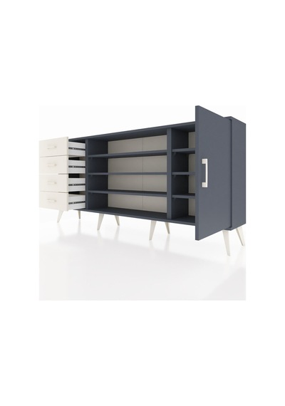 Arges Konsol 6 Raflı 4 Çekmeceli Tek Kapaklı 176x30x83 Antrasit-antrasit/aytaşı Antrasit/aytaşı Arges Konsol 6 Raflı 4 Çekmeceli Tek Kapaklı 176x30x83 Antrasit-antrasit/aytaşı Antrasit/aytaşı