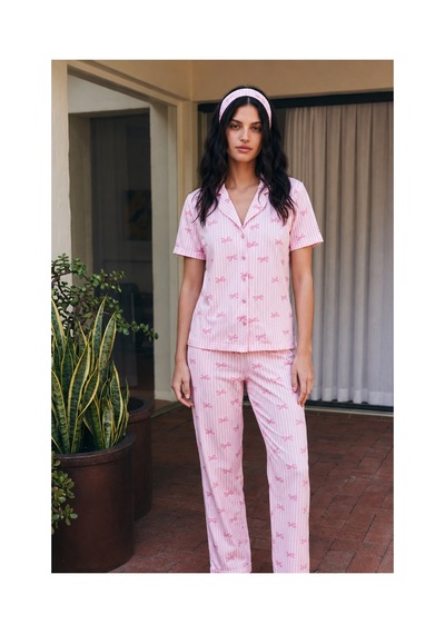 Fit Women Viskon Karışım Homewear Pembe Pijama Takımı