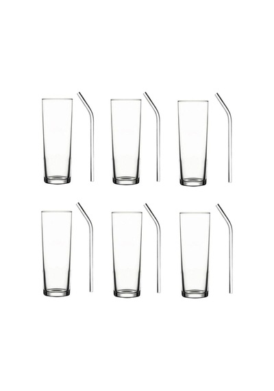 Cam Pipetli Votka Limonata Bardağı Meşrubat Bardak Seti 12 Parça 4599646556628566aybabastore Çok Renkli