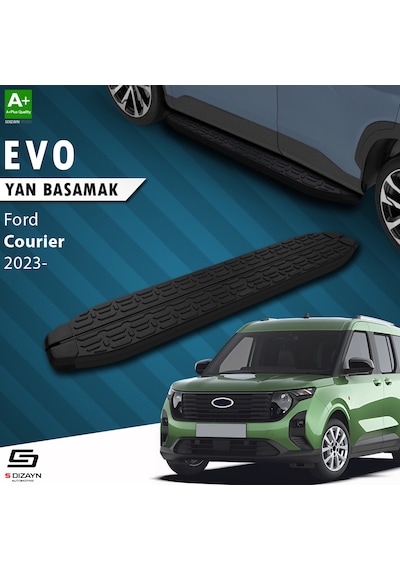 S-dizayn Ford Courier 2 Evo Siyah Yan Basamak 183 Cm 2023 Üzeri A