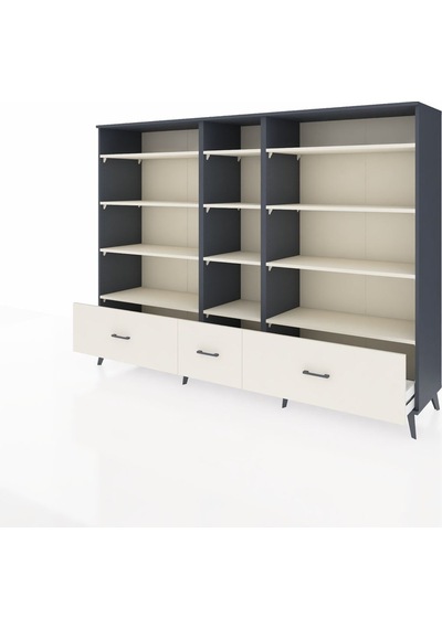 Hyperion Dolap 12 Raflı 3 Çekmeceli 220x44x163 Antrasit-aytaşı Antrasit-aytaşı Hyperion Dolap 12 Raflı 3 Çekmeceli 220x44x163 Antrasit-aytaşı Antrasit-aytaşı