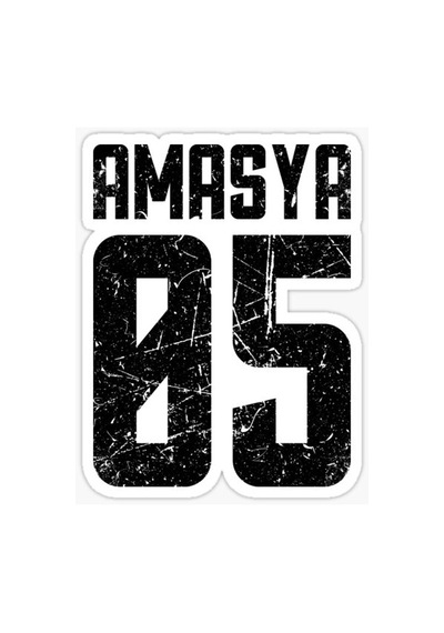 05 AMASYA Sticker Yapıştırma Oto Etiket 17cm