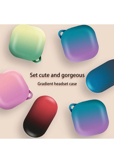 Caseonn Samsung Uyumlu Galaxy Buds Fe - Buds Core Kılıf Duo Aurora Koruma Pembe Sarı