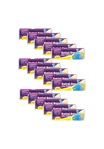 Güçlü Çöp Torbası Battal Boy 72 Cm X 95 Cm Mavi Tek Rulo 15'li