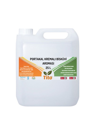 Portakal Kremalı Bisküvi Aroması 25 Litre