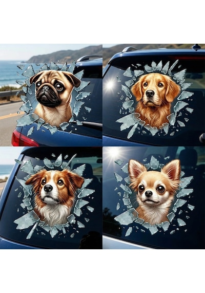 Fulcar Köpek Tasarımlı Araç Stickerı 61025794