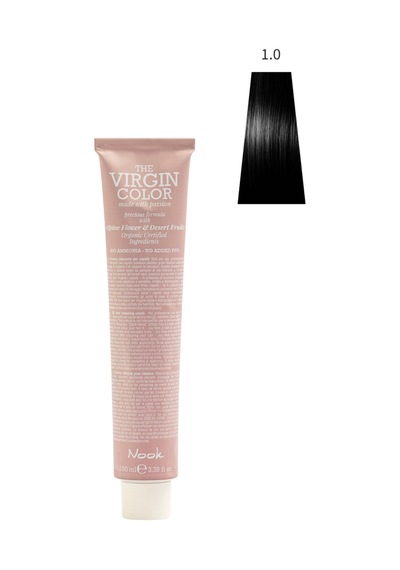 Nook Virgin Color Profesyonel Saç Boyası 100ml - Doğal Siyah / Klasik Siyah 1.0 - Natural Siyah