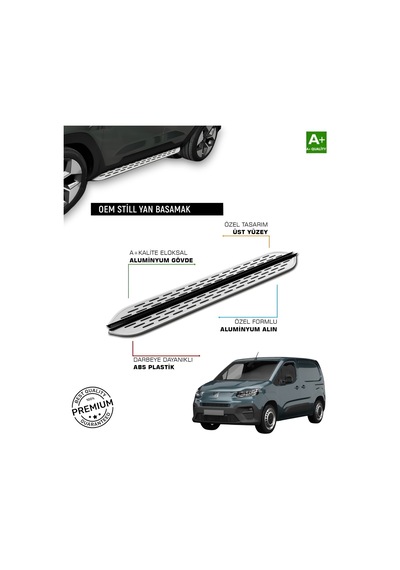 Fiat Doblo Uzun Şase Uyumlu 2023 2024 2025 2026 2027 Araca Özel Yan Basamak