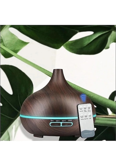 Vothoon Hava Nemlendirici 7 Led Işıklı Aromatik Oda Kokusu 550 Ml Kahve Aroma Difüzörü Buhar Makinası