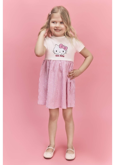 Defacto Hello Kıtty Fitilli Kaşkorse Elbise Kız Bebek H1208a526smer105 Ekru-er105