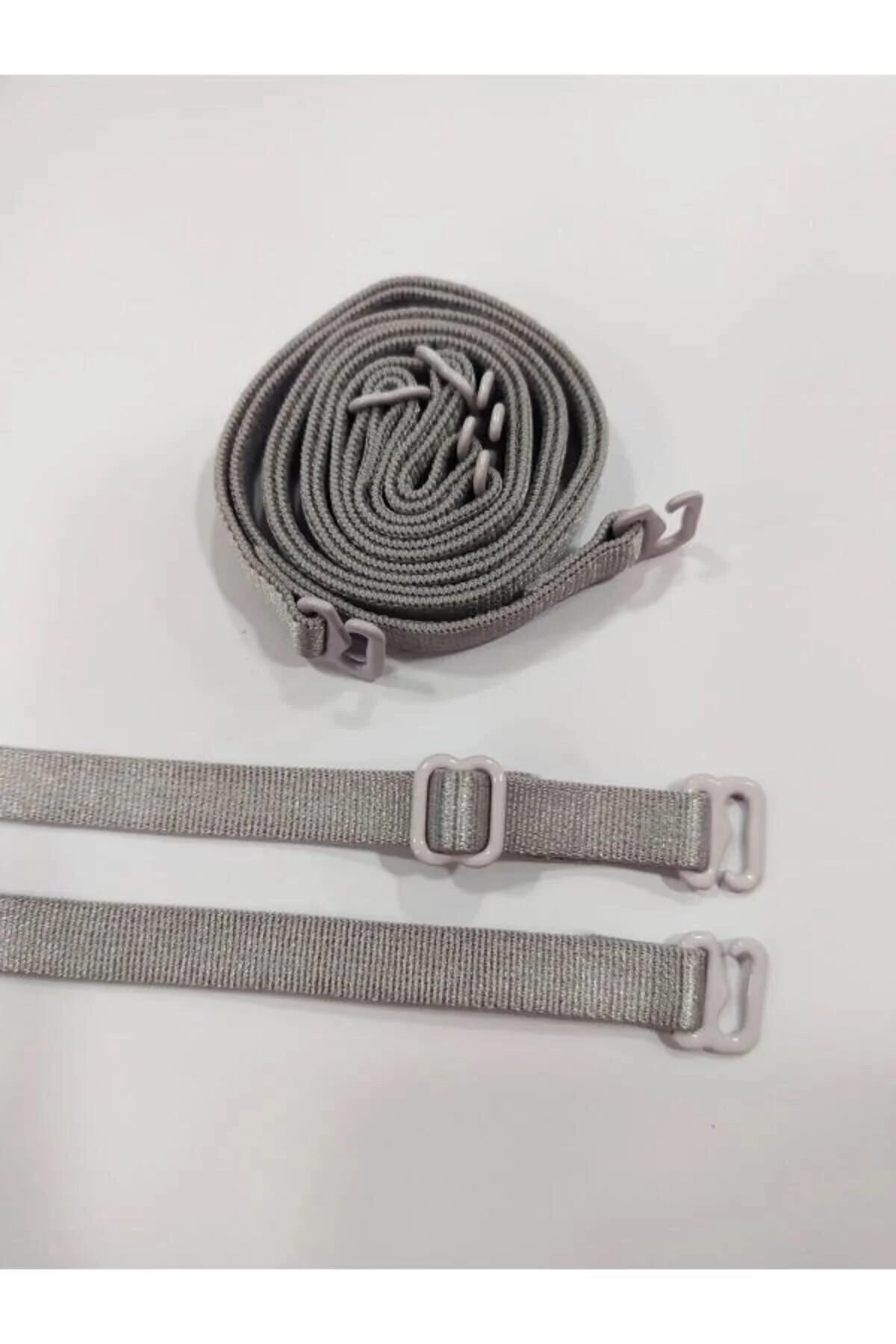 Özenpak Saten Sütyen Askısı Metal Uç 3'lü Paket Siyah, Beyaz, Gri Siyah - Beyaz - Gri