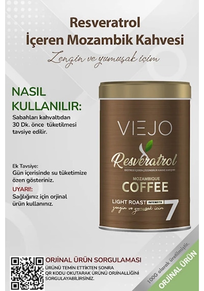 Resveratrol Içeren Mozambik Kahvesi Granül
