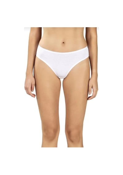 Jiber 655 Kadın Likralı Pamuklu Bikini Külot 6 Adet Beyaz