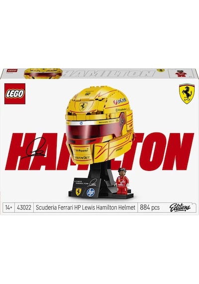 LEGO® Editions Scuderia Ferrari HP Lewis Hamilton Kaskı 43022 - 14 Yaş ve Üzeri İçin  F1® Modeli Yapım Seti (884 Parça)