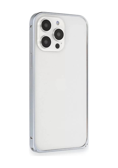 Apple iPhone Uyumlu 15 Pro Max Kılıf Metal Bumper Magneticsafe Kapak - Gri Bzsxx00 1
