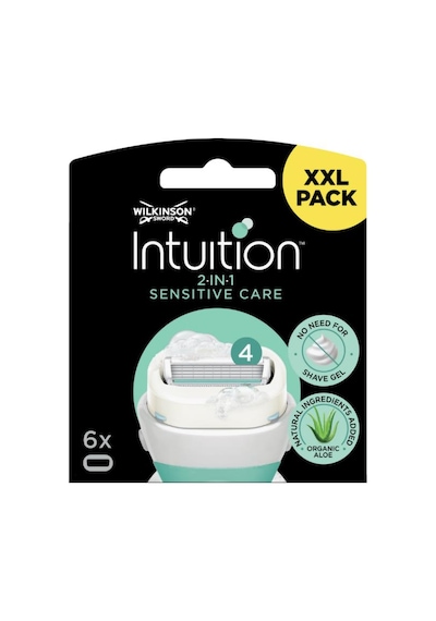 Wilkinson Sword Intuition Sensitive Care Kendinden Sabunlu Kadın Tıraş Bıçağı Kartuşu 4 Bıçaklı 6 Yedek Kartuş