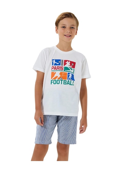 Rolypoly Rp3755-c Erkek Çocuk Bermuda Yazlık Pijama Takım Beyaz Rolypoly Rp3755-c Erkek Çocuk Bermuda Yazlık Pijama Takım Beyaz
