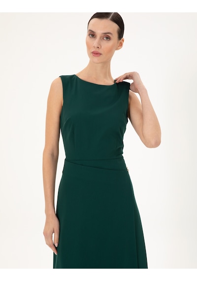 Pierre Cardin Kadın Koyu Yeşil Elbise Dokuma 50296887-vr079 Koyu Yeşil