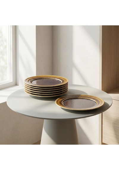 Güral Güral 6 Adet 20 Cm Pasta Tabağı Reaktif Saura 137 Diğer