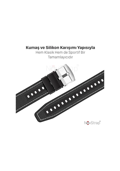 Novstrap Samsung Galaxy Watch 3 41mm/active 2 40-44mm/gear S2 İle Uyumlu Kordon 20mm Lansman Kumaş