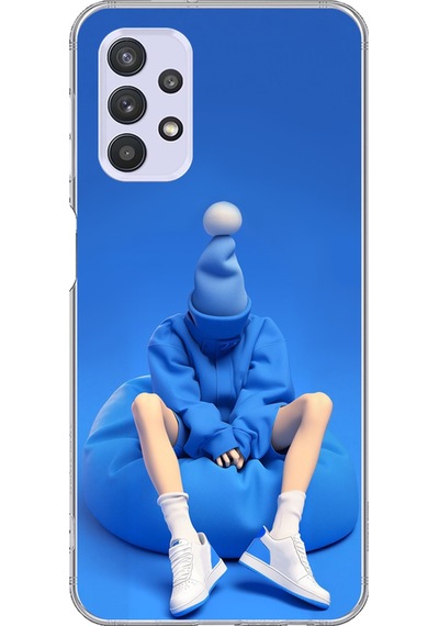 Samsung Galaxy A32 Uyumlu Şeffaf Kılıf No Face 5 Tasarımlı