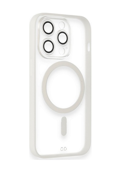 Apple iPhone Uyumlu - 14 Pro Kılıf Grand Magneticsafe Kapak - Beyaz