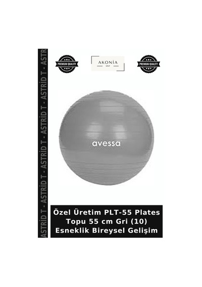 Özel Üretim Plt-55 Plates Topu 55 Cm Gri 10 Esneklik Bireysel Gelişim