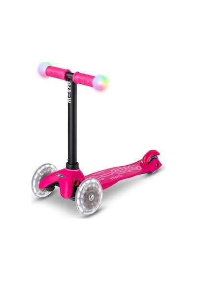 Micro Mini2grow Deluxe Magic Led 3 Tekerlekli Scooter Pink