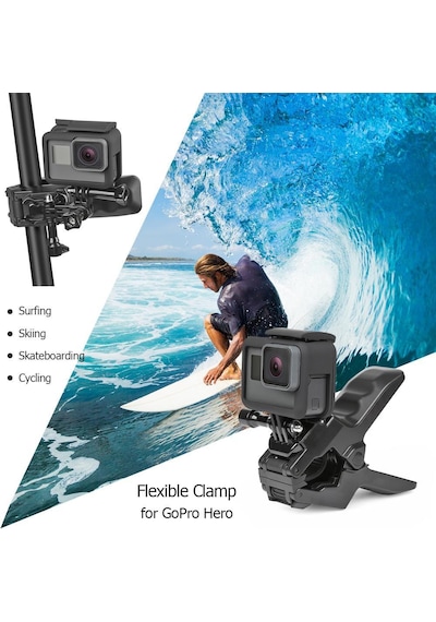 Gopro Aksiyon Kamera Flex Yılan Kelepçe Evrensel Kol 8 Bölümlü