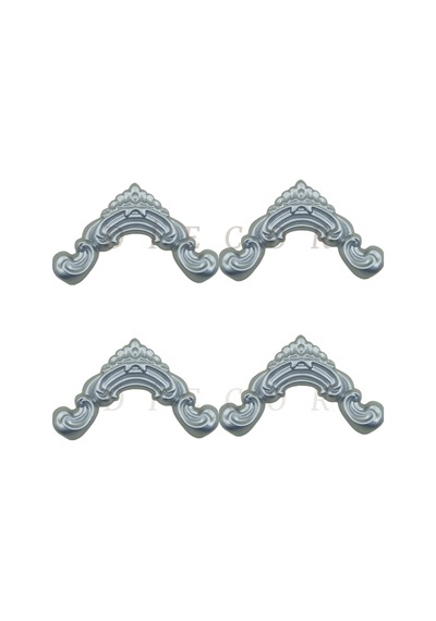 Diecor Dekoratif Polimer 2,5 Cm Duvar Çıtası Uyumlu Köşe Motifi Gümüş 16 X 16 Model:xa85