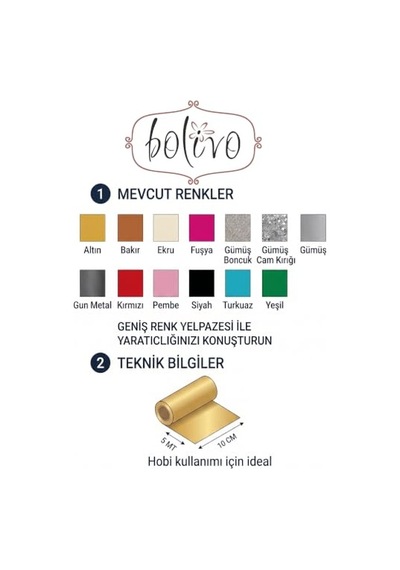 Premium Hobi Varak, El Sanatları, Dekorasyon Ve Kendin Yap Dıy Süsleme Folyosu Gümüş, 10 Cm X 5 Mt Genel