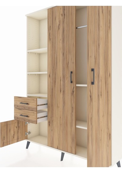 Arges Dolap 5 Raflı 2 Çekmeceli Tek Askılı 132x30x195 Aytaşı-çam/çam Atlas Çam/atlas Çam Arges Dolap 5 Raflı 2 Çekmeceli Tek Askılı 132x30x195 Aytaşı-çam/çam Atlas Çam/atlas Çam