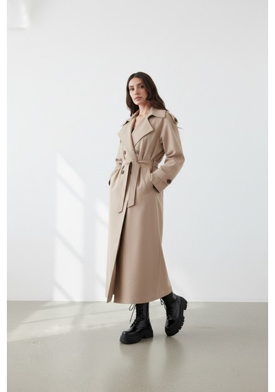 Durivya Apoletli Oversize Trençkot Camel